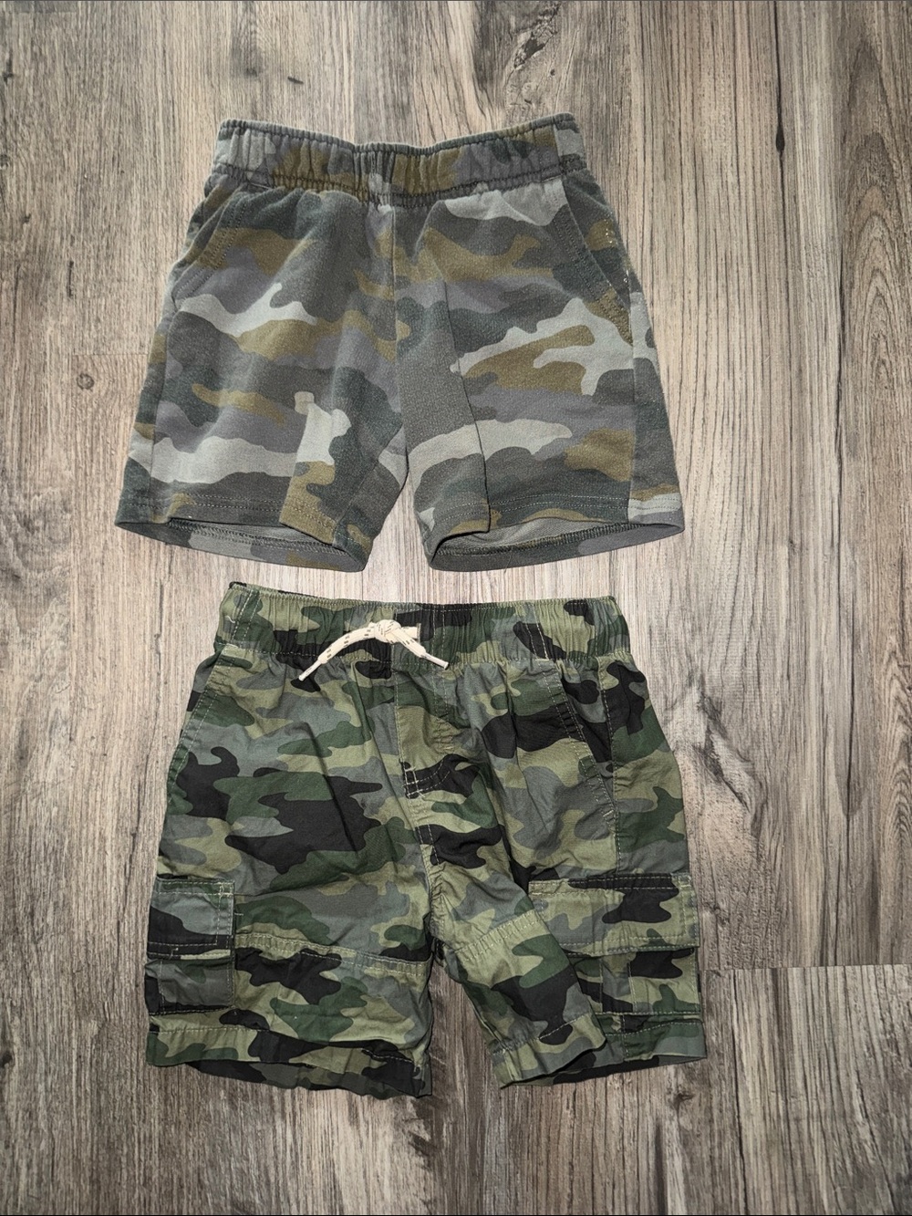 Camouflage Boys Shorts BUNDLE of 2 - Green Camo
